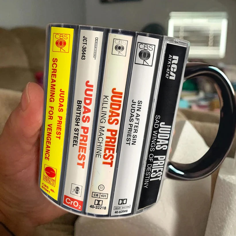 Judas Priest Cassette Accent Mug Retro Gift for Music Lovers GradoCreations