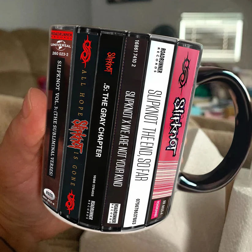 Slipknot Cassette Accent Mug Retro Ceramic Drinkware Gift GradoCreations