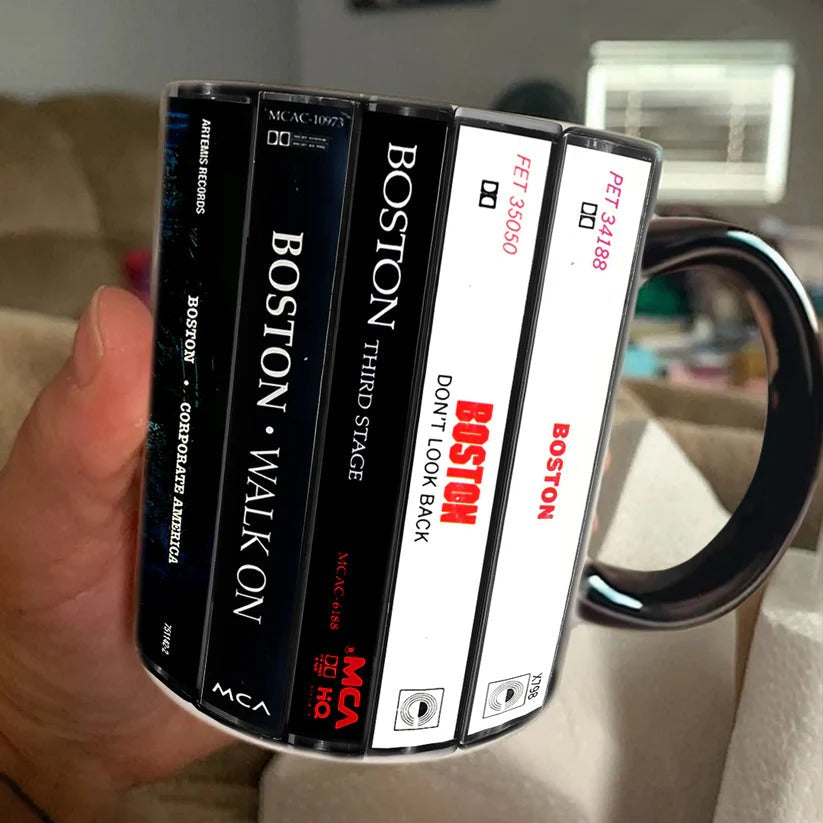 Boston Albums Cassette Collection Ceramic Accent Mug Retro Gift GradoCreations
