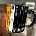 YES Albums Retro Cassette Accent Mug Ceramic Gift for Music Lovers GradoCreations