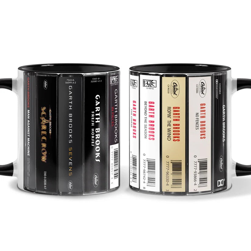Garth Brooks Cassette Retro Accent Mug Ceramic Gift GradoCreations