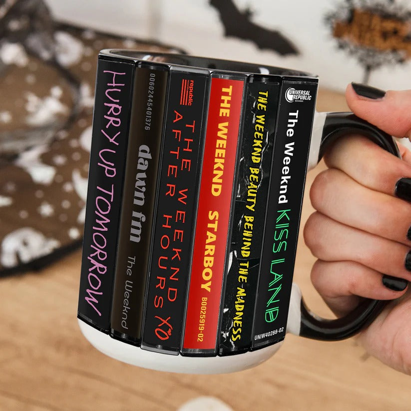 The Weeknd Retro Cassette Mug Ceramic Drinkware Gift GradoCreations