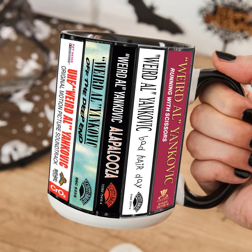 Retro Weird Al Yankovic Cassette Accent Mug Gift for Music Lovers GradoCreations