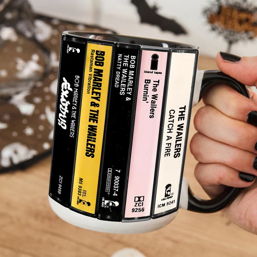 Bob Marley Cassette Collection Ceramic Accent Mug Gift GradoCreations