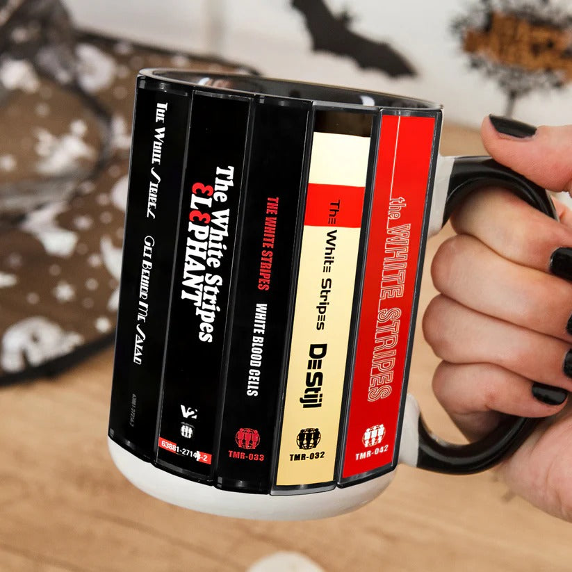 Retro The White Stripes Cassette Accent Mug Gift for Music Lovers GradoCreations