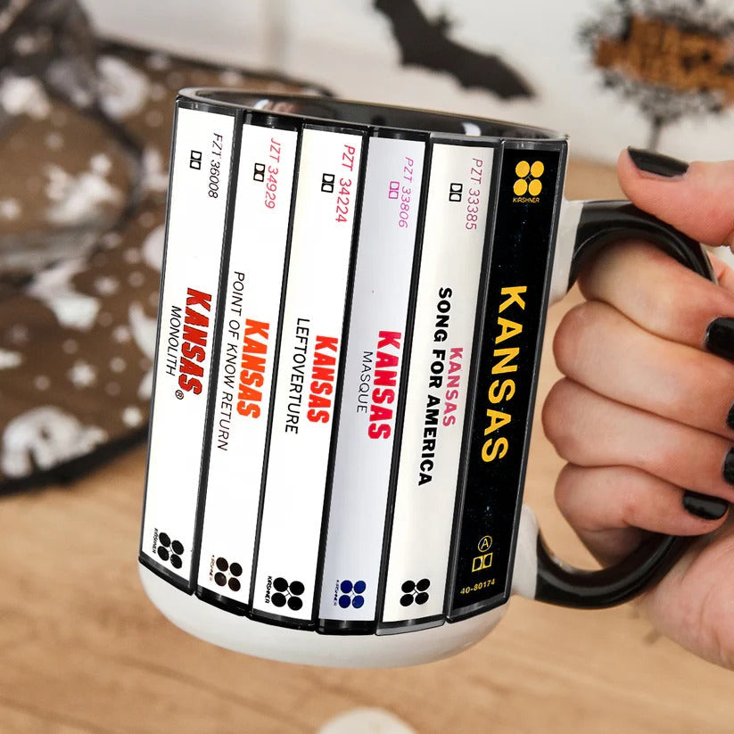 Kansas Album Cassette Collection Ceramic Accent Mug | Retro Music Gift GradoCreations
