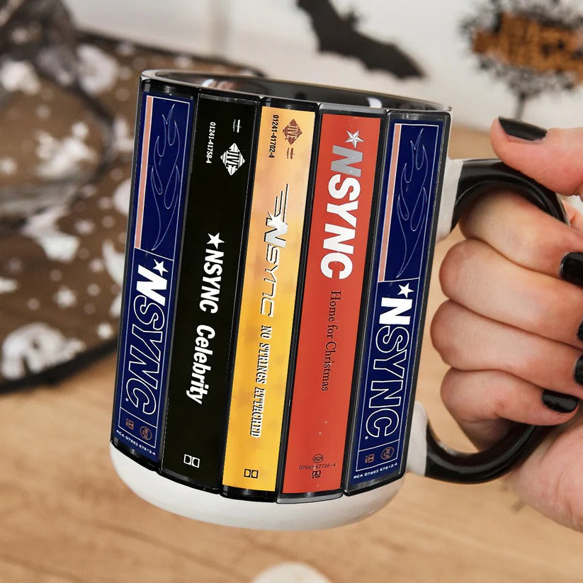 NSYNC Cassette Collection Accent Mug Retro Gift for Music Lovers GradoCreations