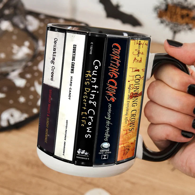 Counting Crows Cassette Collection Accent Mug Ceramic Retro Gift GradoCreations