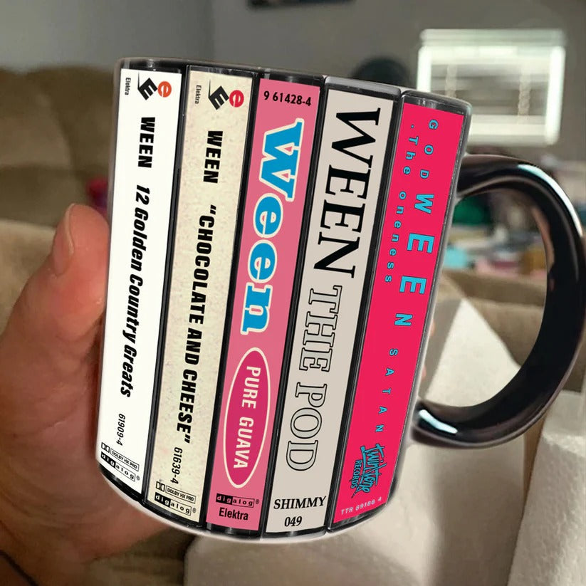 Ween Cassette Collection Retro Accent Mug Gift for Music Lovers GradoCreations