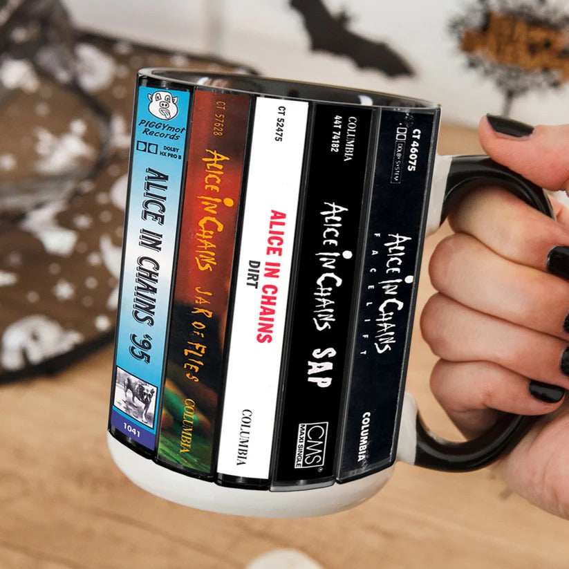 Alice in Chains Cassette Collection Accent Mug Retro Gift GradoCreations