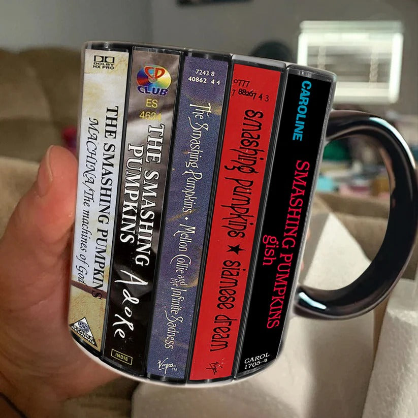 Retro Cassette Accent Mug Featuring The Smashing Pumpkins Music GradoCreations