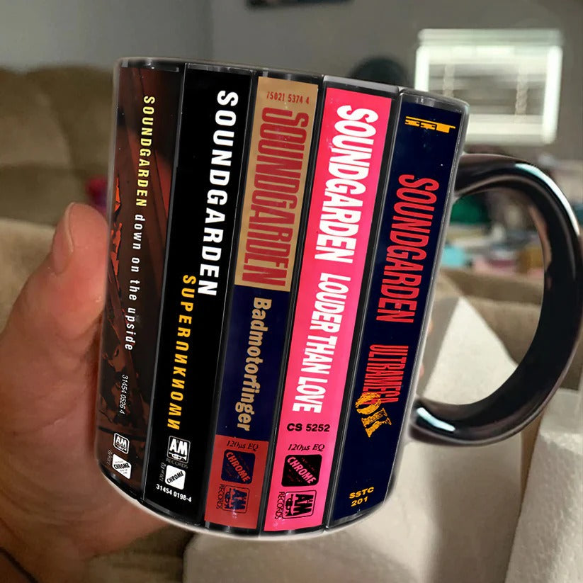Soundgarden Retro Music Albums Accent Mug Ceramic Gift GradoCreations