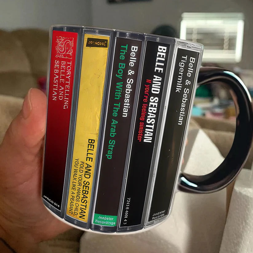 Ceramic Accent Mug Belle and Sebastian Cassette Design Gift GradoCreations