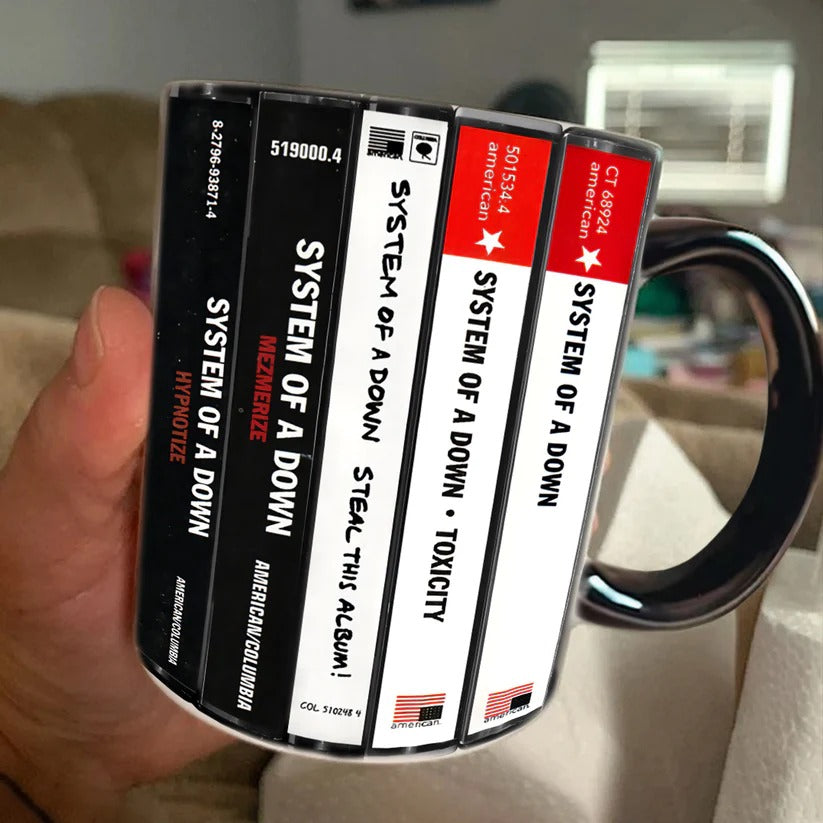 System Of A Down Cassette Collection Ceramic Accent Mug GradoCreations