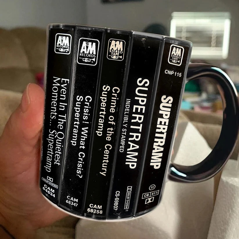 Supertramp Cassette Accent Mug Retro Gift for Music Lovers GradoCreations