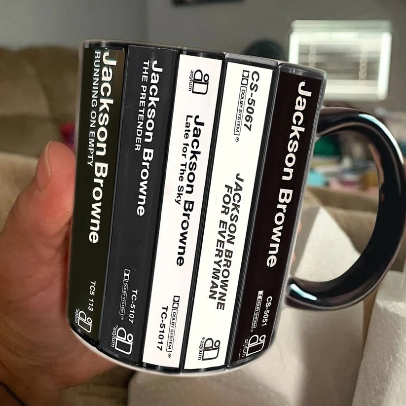 Jackson Browne Cassette Mug Retro Ceramic Drinkware Gift GradoCreations