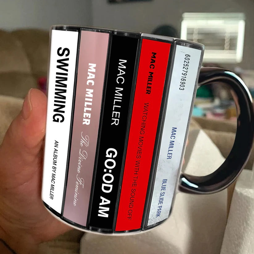 Mac Miller Cassette Collection Ceramic Accent Mug Gift for Music Lovers GradoCreations