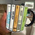 Retro Kate Bush Albums Cassette Accent Mug - Ceramic Gift GradoCreations