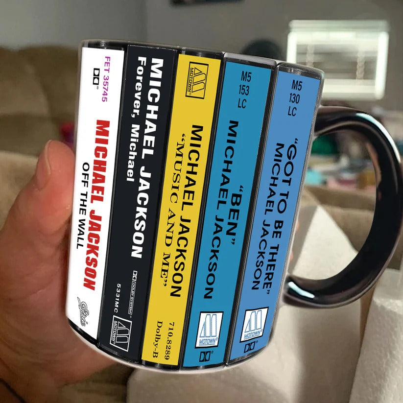 Michael Jackson Retro Cassette Accent Mug Gift for Music Lovers GradoCreations
