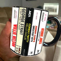Retro Ceramic Accent Mug with Classic Country Music Cassettes GradoCreations