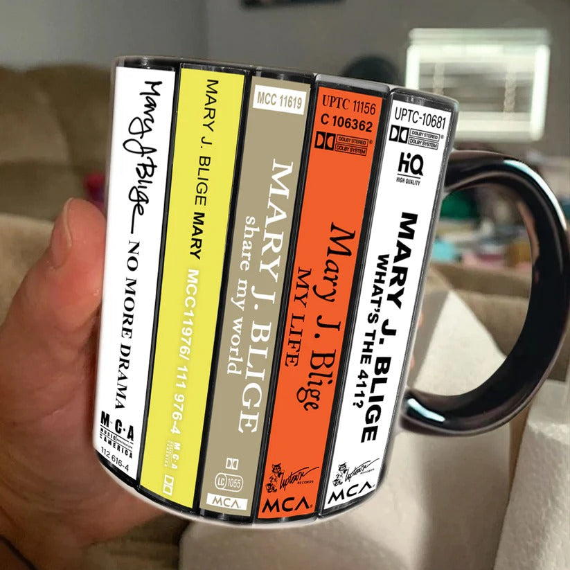Mary J. Blige Cassette Collection Retro Accent Mug Gift GradoCreations