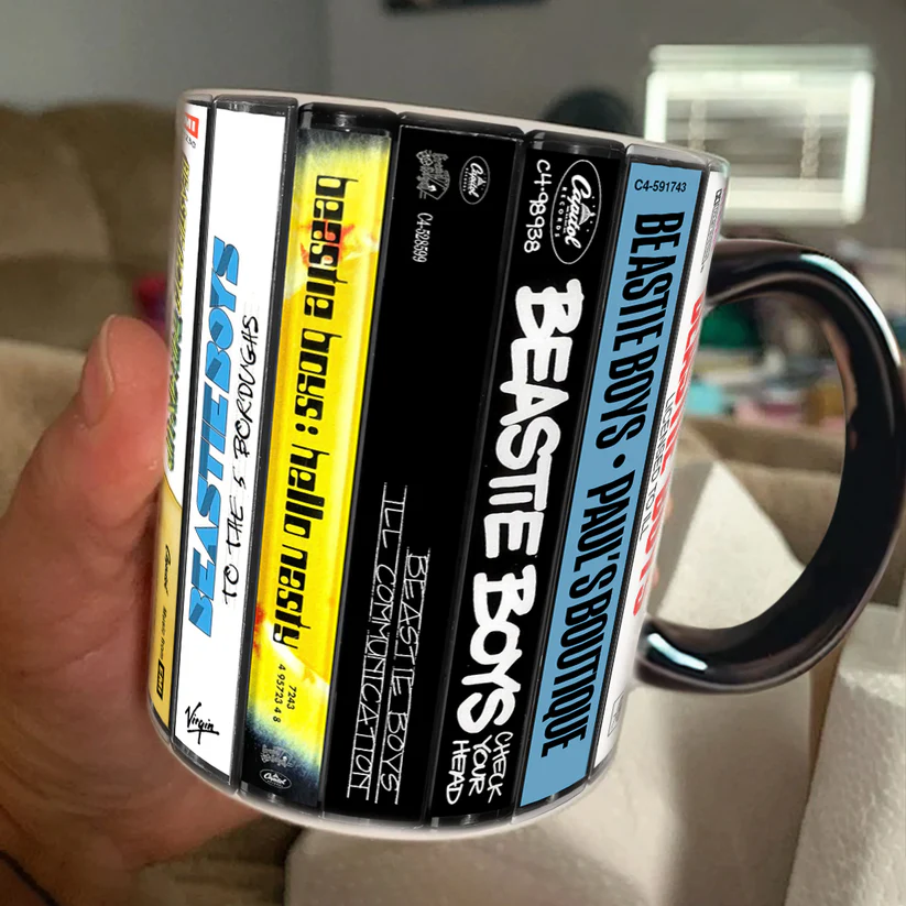 Retro Beastie Boys Cassette Accent Mug Ceramic Drinkware Gift GradoCreations