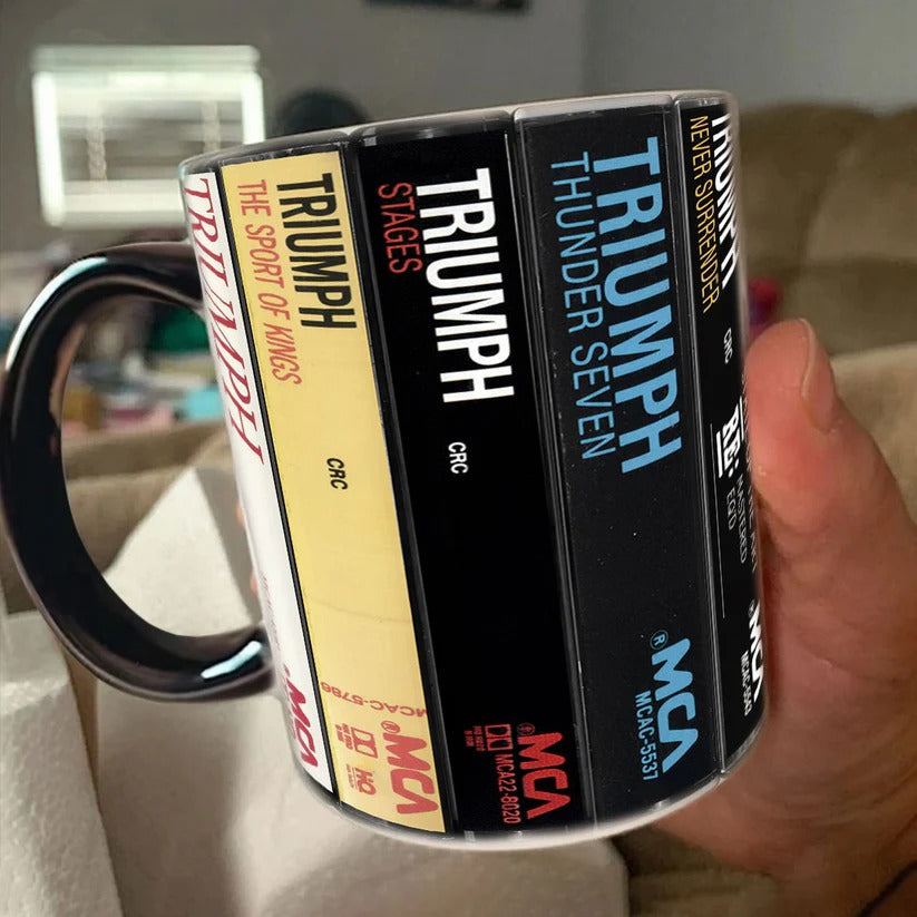 Triumph Cassette Collection Accent Mug Retro Gift GradoCreations