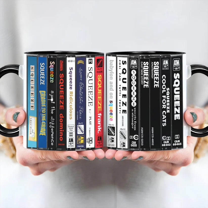 Retro Squeeze Albums Cassette Accent Mug Ceramic Gift GradoCreations