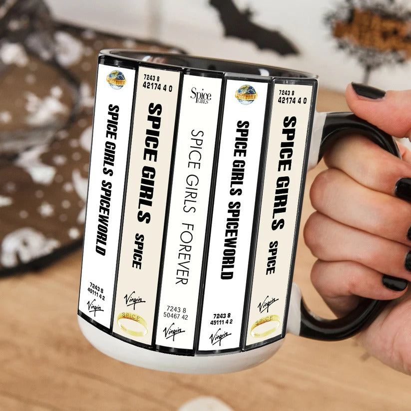 Spice Girls Cassette Collection Retro Accent Mug Ceramic Gift GradoCreations