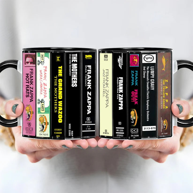 Frank Zappa Cassette Design Accent Mug Retro Gift Idea GradoCreations