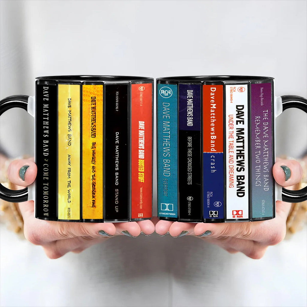 Retro Ceramic Accent Mug Dave Matthews Band Cassette Collection GradoCreations