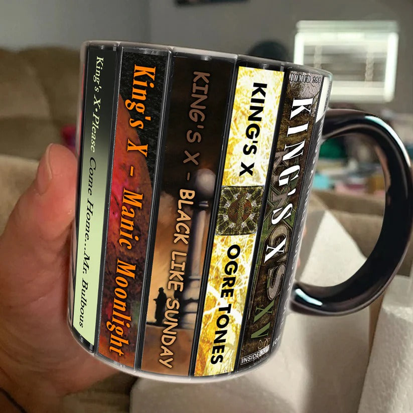Retro King’s X Cassette Accent Mug Ceramic Drinkware Gift GradoCreations