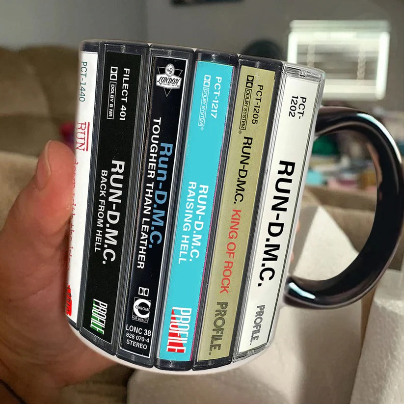 Run-D.M.C. Cassette Retro Accent Mug Gift for Music Lovers GradoCreations