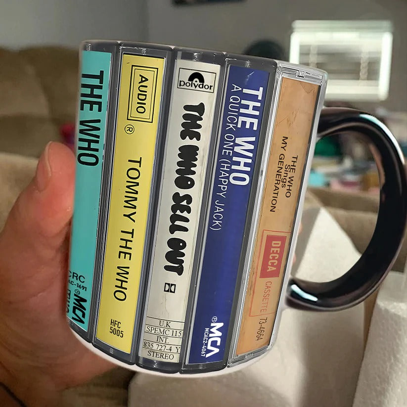 The Who Retro Cassette Accent Mug Ceramic Drinkware Gift GradoCreations