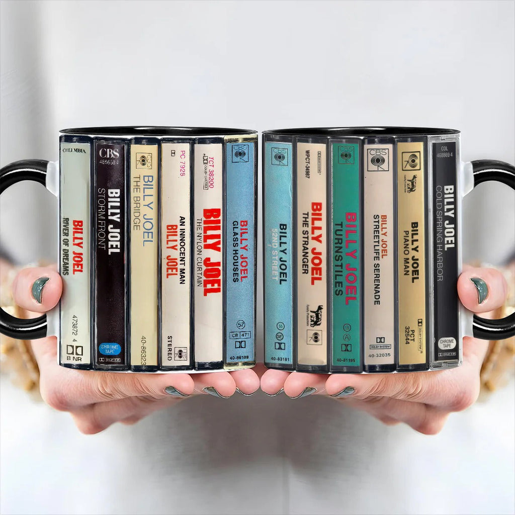 Billy Joel Cassette Accent Mug Retro Gift for Music Lovers GradoCreations