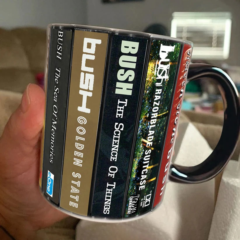 Retro Cassette Accent Mug High-Quality Ceramic Music Gift GradoCreations