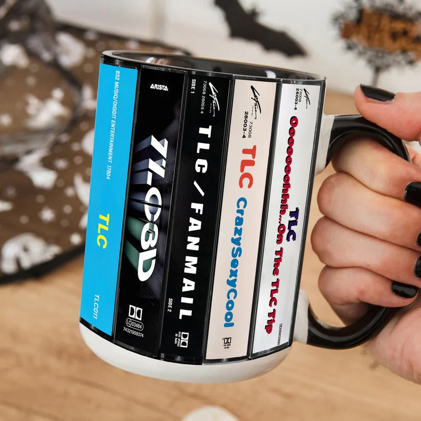 TLC Cassette Mug Ceramic Drinkware Gift for Music Lovers GradoCreations