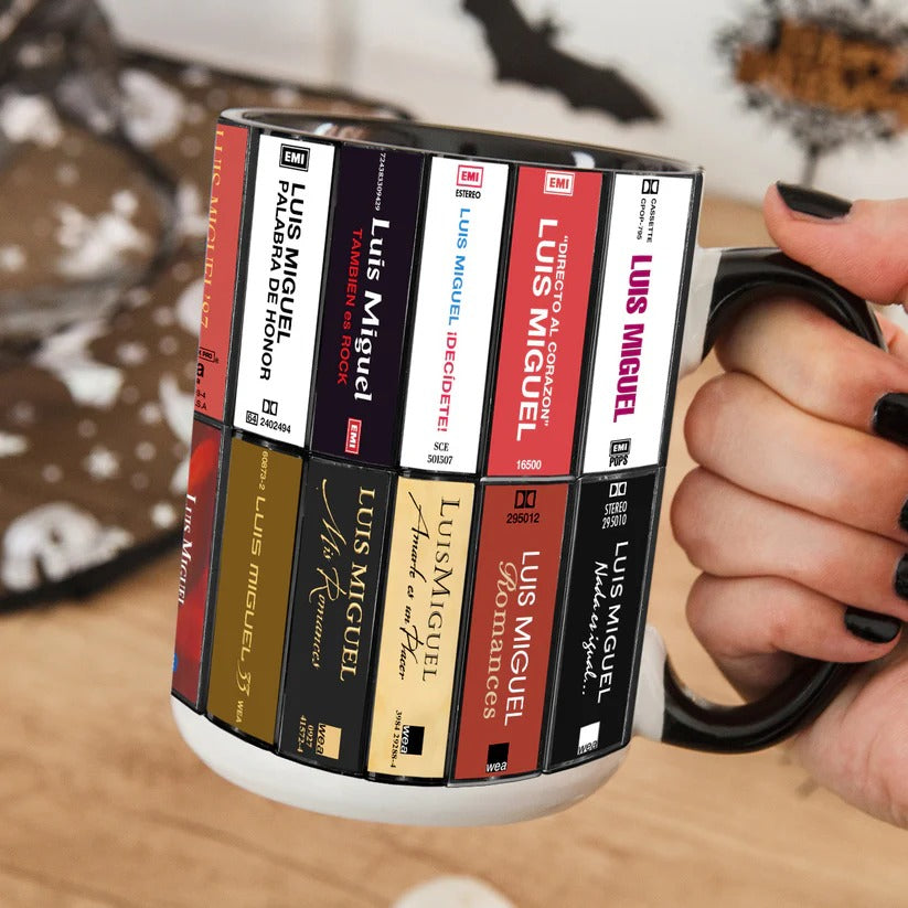 Retro Accent Mug with Luis Miguel Cassette Design for Music Lovers GradoCreations