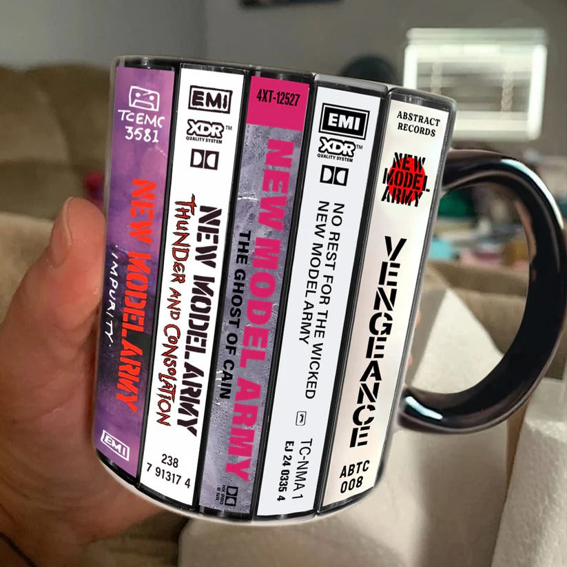 Retro New Model Army Cassette Accent Mug for Music Lovers GradoCreations