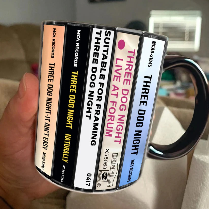 Three Dog Night Cassette Accent Mug Retro Music Gift GradoCreations