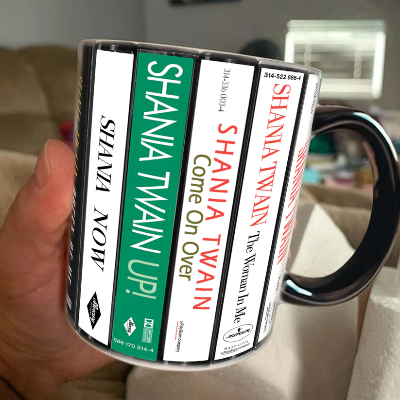 Shania Twain Cassette Music Accent Mug Ceramic Drinkware GradoCreations