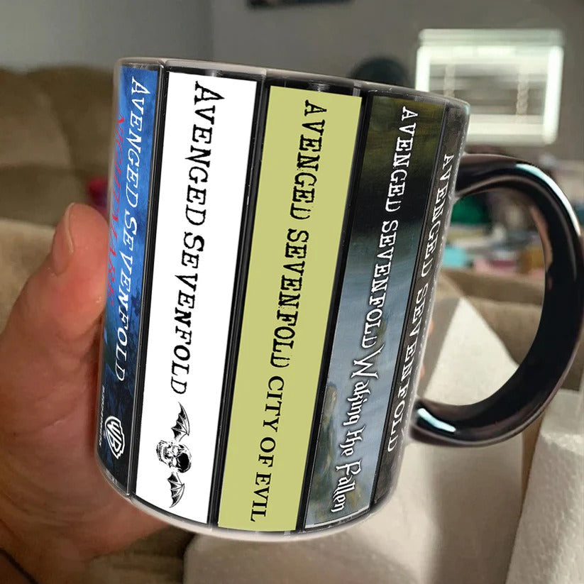 Avenged Sevenfold Albums Retro Accent Mug Ceramic Drinkware Gift GradoCreations