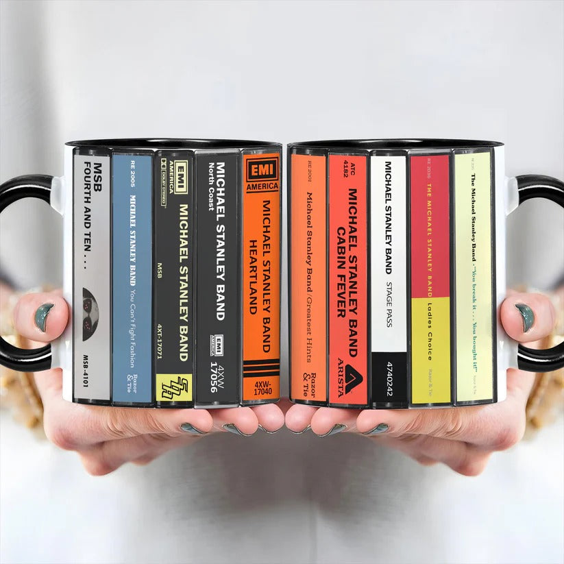 Michael Stanley Band Cassette Accent Mug Retro Drinkware Gift GradoCreations