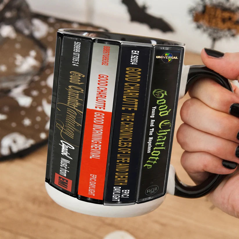 Good Charlotte Cassette Album Accent Mug Retro Ceramic Drinkware GradoCreations