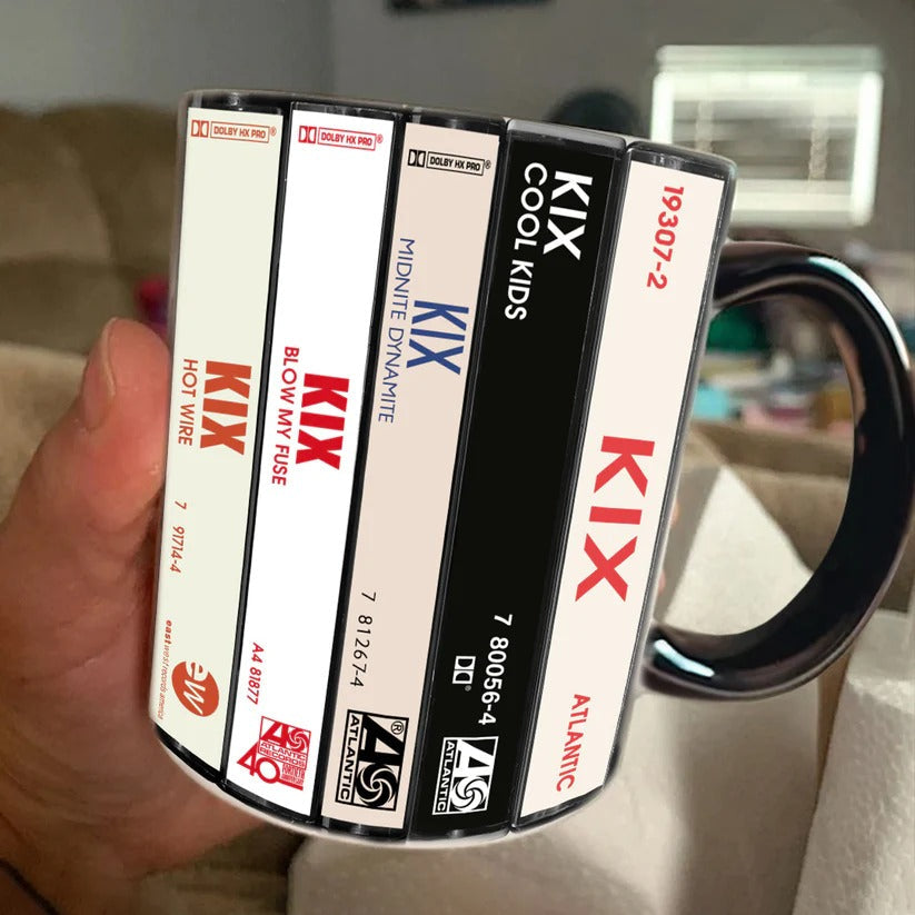 Kix Albums Retro Ceramic Accent Mug Classic Music Gift GradoCreations