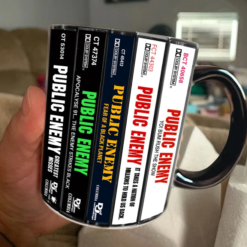Retro Public Enemy Cassette Accent Mug Ceramic Drinkware GradoCreations