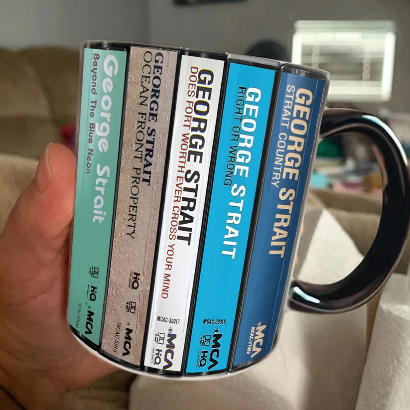 Retro Cassette Accent Mug for Music Lovers | Ceramic Drinkware GradoCreations