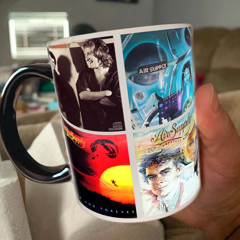 Retro Air Supply Album Cover Accent Mug Ceramic Gift GradoCreations