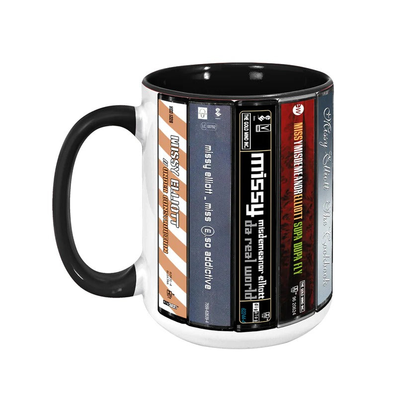 Retro Missy Elliott Cassette Accent Mug Ceramic Drinkware Gift GradoCreations