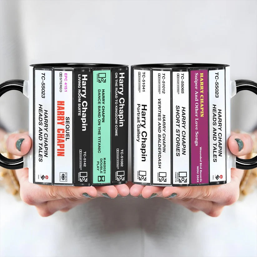 Harry Chapin Cassette Collection Accent Mug Ceramic Gift GradoCreations